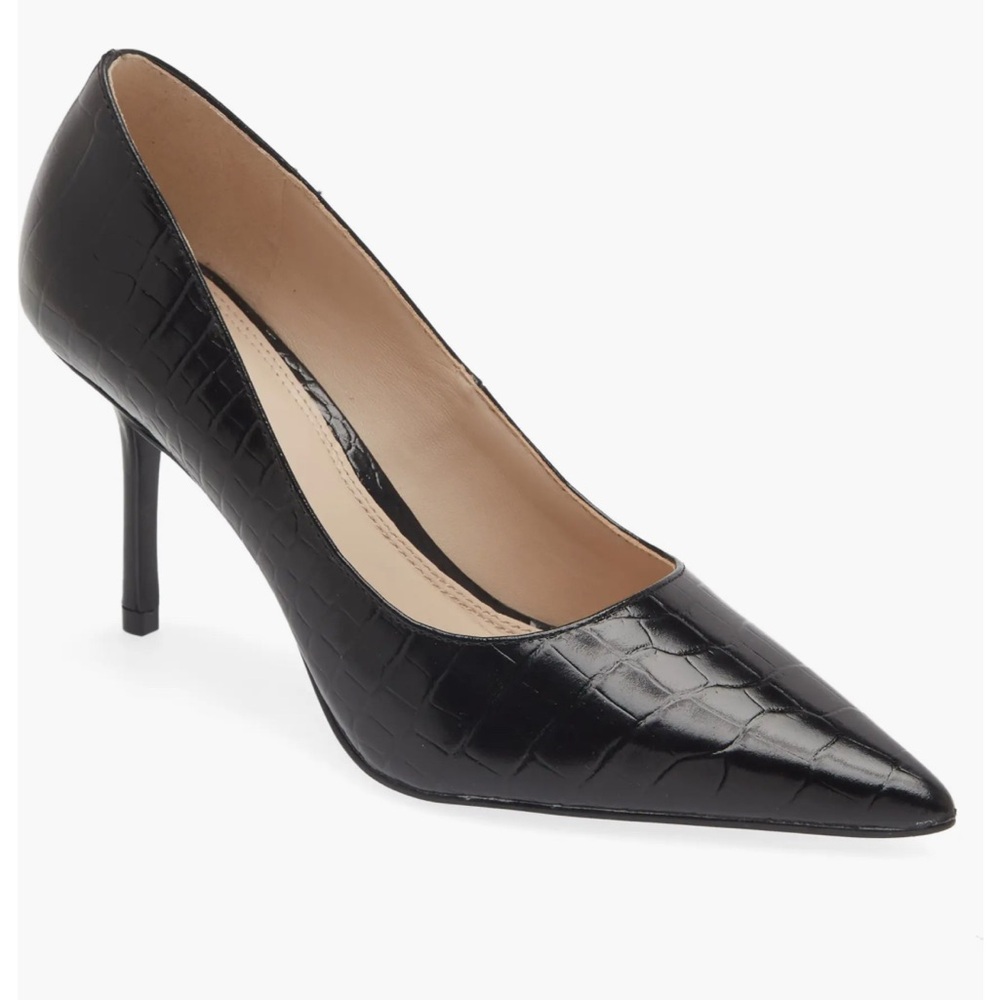 Elina Embossed Pointed Toe Pump by REISS